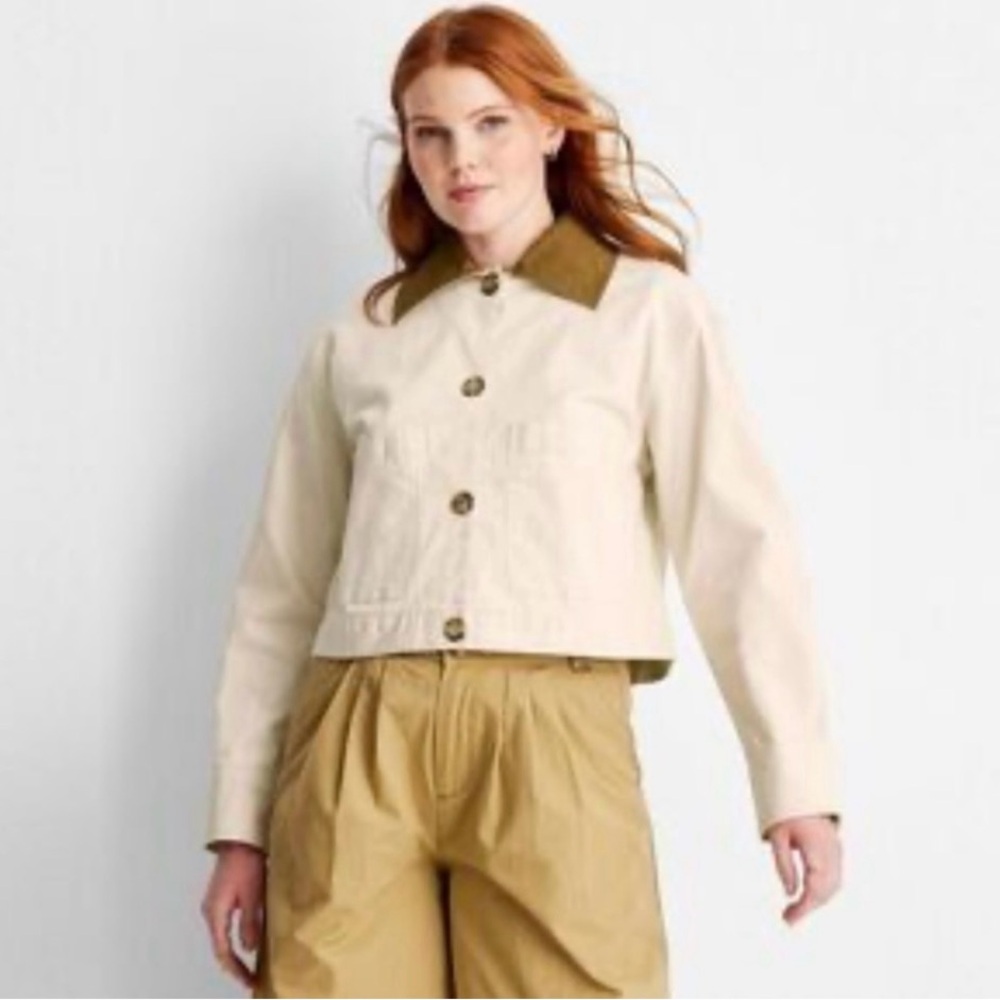 Future Collective Women's Tan and Cream Utility Jacket make me an offer !!